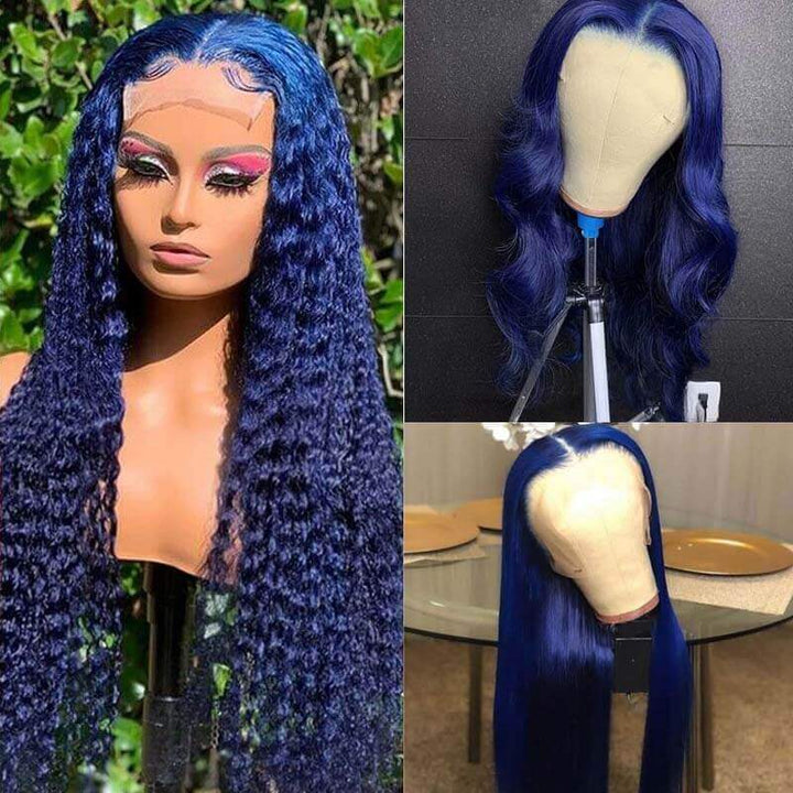 Flawless Blue BlingHair Body Wave Human Hair Wigs Pre Plucked With Baby Hair