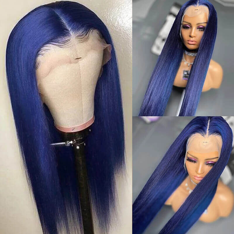 Flawless Blue BlingHair Body Wave Human Hair Wigs Pre Plucked With Baby Hair