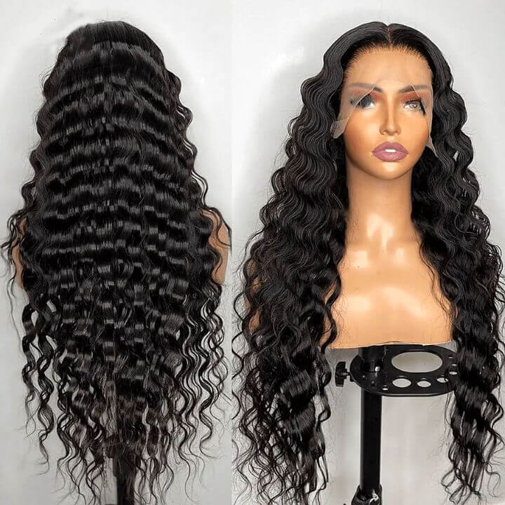 Glueless Loose Deep Wave Wigs Virgin Human Hair HD 4*4/13*4 Lace Wig Pre Plucked Hairline