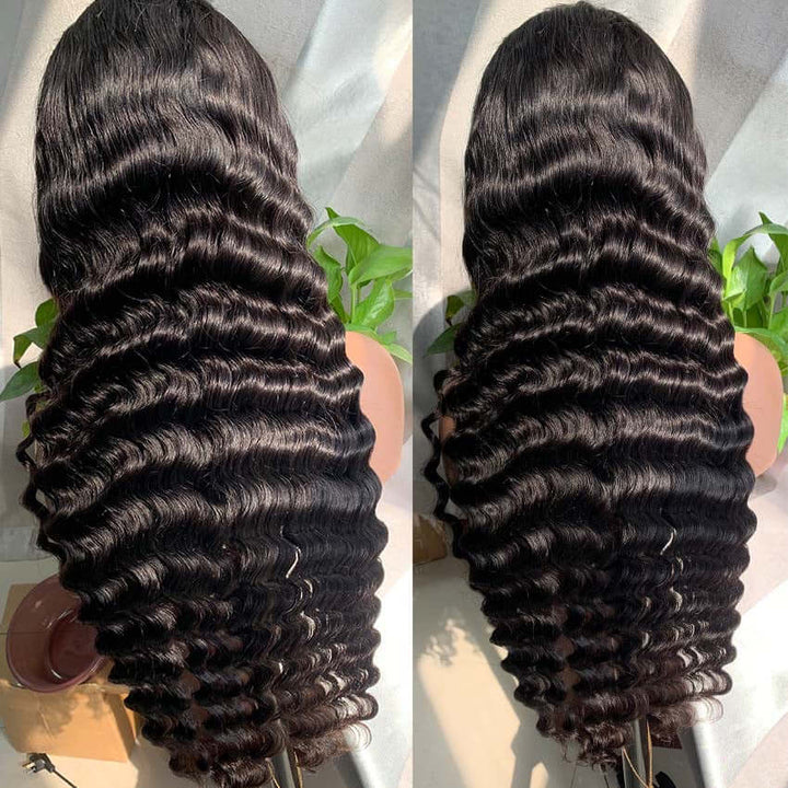 Glueless Loose Deep Wave Wigs Virgin Human Hair HD 4*4/13*4 Lace Wig Pre Plucked Hairline