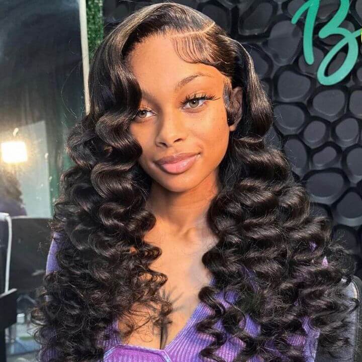 Glueless Loose Wave Wigs Virgin Human Hair 5*5/13*4 HD Lace Front Wig Pre Plucked Hairline