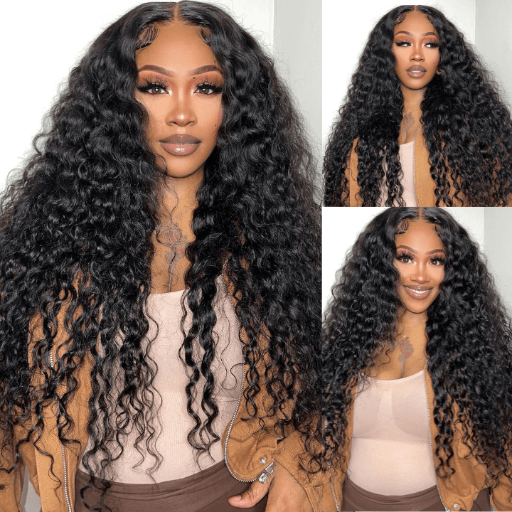 Water Wave HD 13x4 Frontal Human Hair Wigs Pre Plucked Invisible Lace Wig
