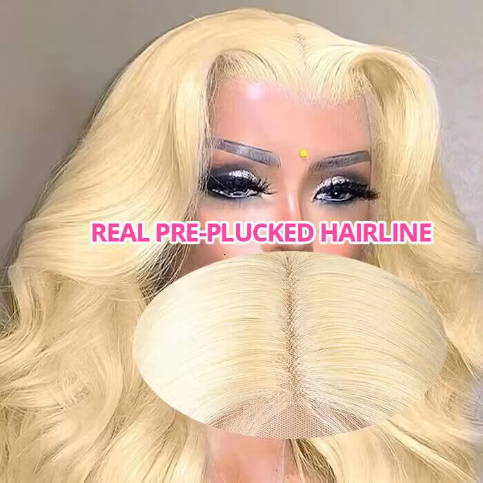 Glueless Wigs Human Hair 613 Blonde Body Wave 4*4 5*5 HD Lace Closure Wig Pre-Cut Ready to Wear