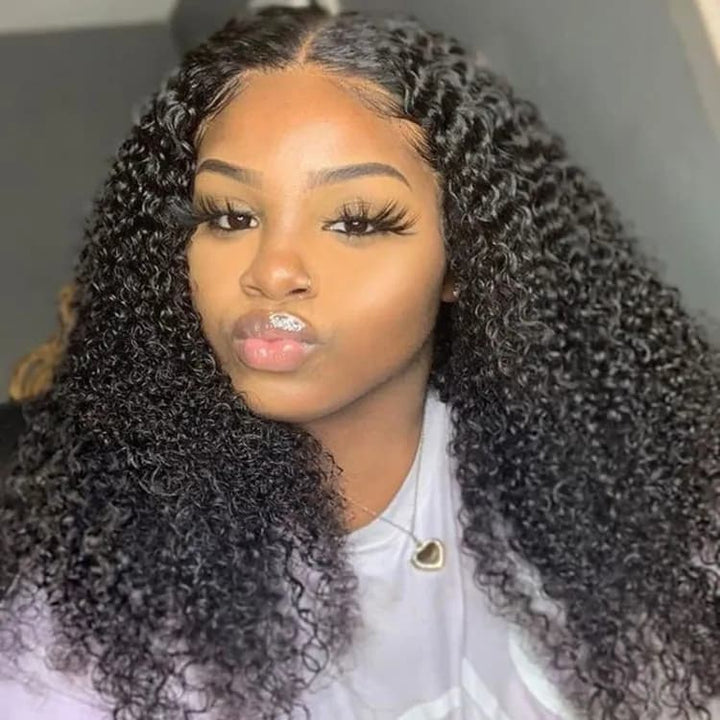 Kinky Curly Undetectable HD 13x4 13x6 Full Lace Frontal Human Hair Wigs