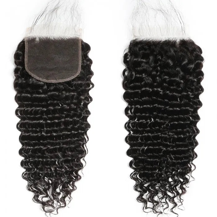 HD Deep Wave 5x5 13x4 13x6 Lace Closure Pre Plucked with Baby Hair Free Part Human Hair