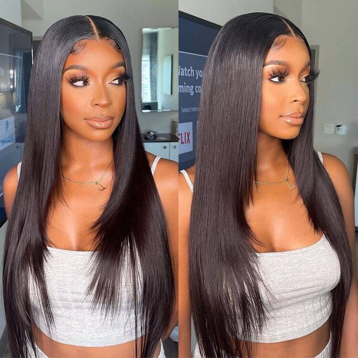 Crystal Lace Layer Cut 13X4 Lace Front Pelucas de cabello humano