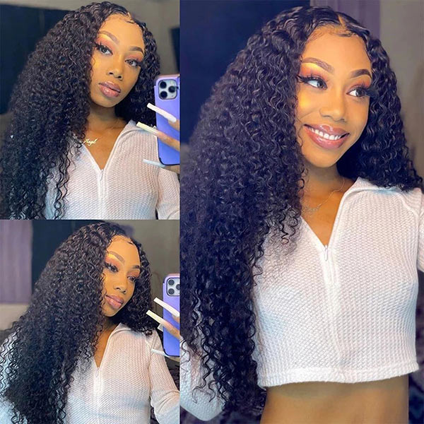 U Part Perruques Cheveux Humains Vague de Corps Perruques Couleur Naturelle Bling Cheveux