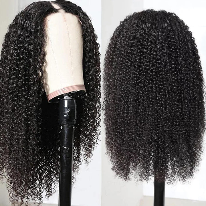 U Part Perruques Cheveux Humains Vague de Corps Perruques Couleur Naturelle Bling Cheveux