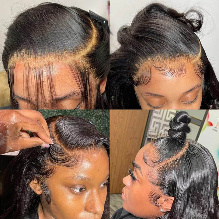 Loose Wave 13x4 13x6 Full Lace Frontal Wig Human Hair Wigs Natual Black Free Part