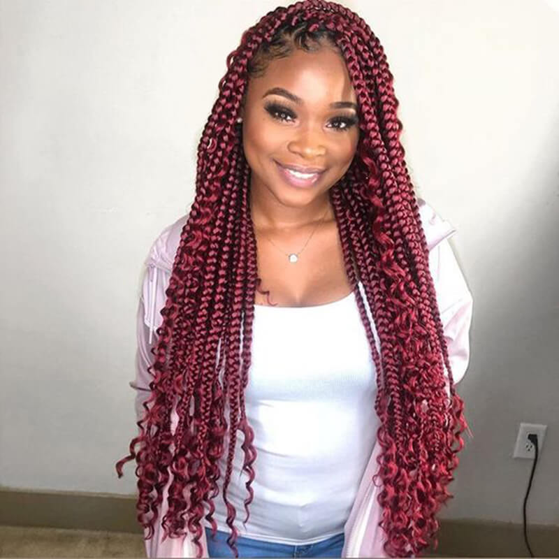 Micro Braiding Hair Human Bulk Hair Deep Wave 99J No Weft Human Hair Braids Extension