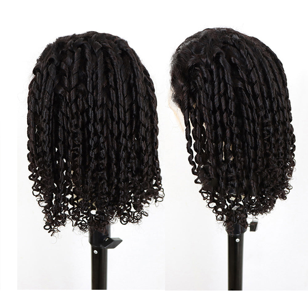 Spiral Curly Lace Front Human Hair Wig Natural Look With PrePlucked