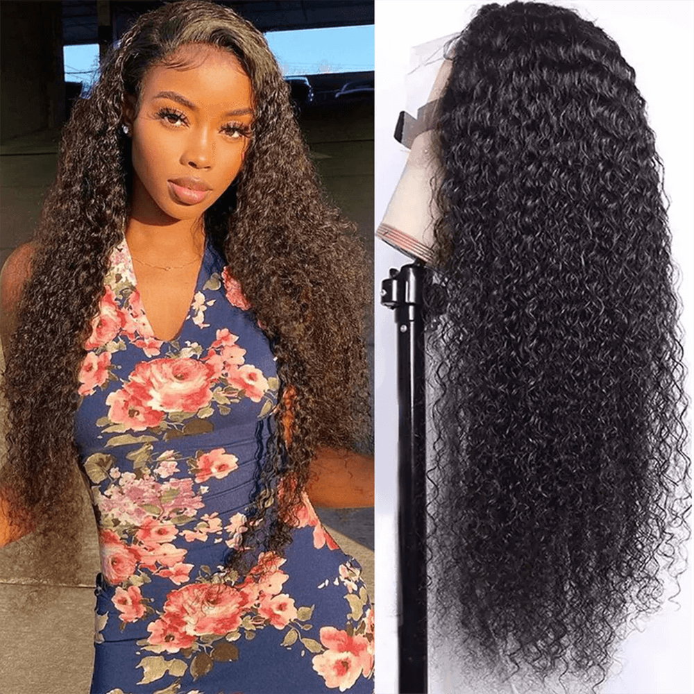 5X5 Kinky Curly Lace Wigs Human Hair for Black Women Pre Plucked with Baby Hair