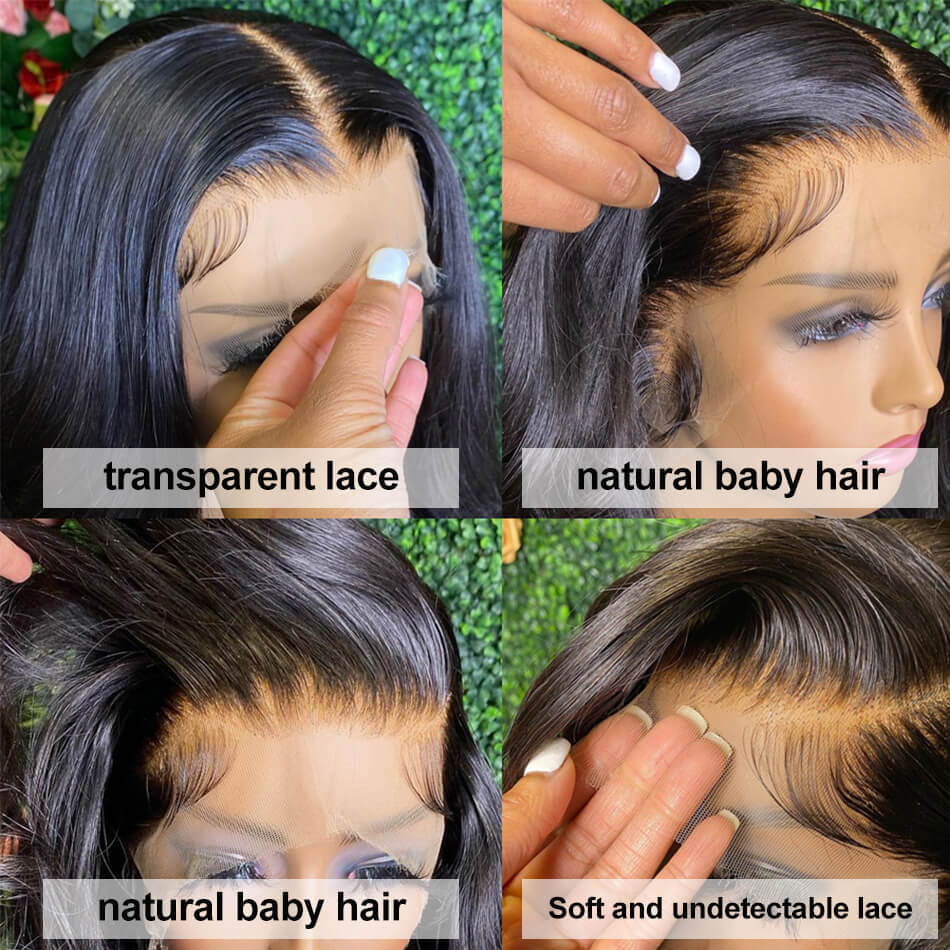 30 Inch 13x6 Bone Straight Lace Front Human Hair Wigs 180% Transparen Lace Wig Clearance sale