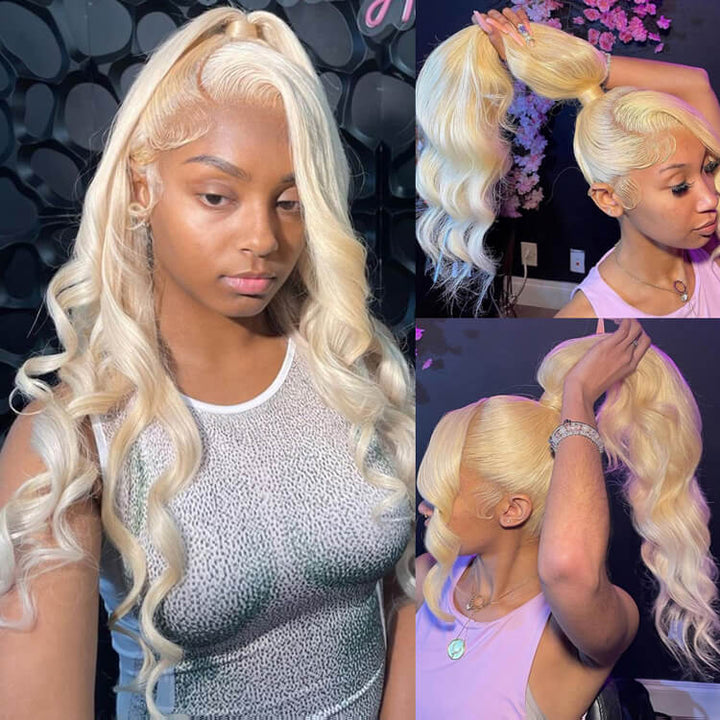 360 Transparent HD Lace Frontal 613 Wigs Brazilian Body Wave Human Virgin Hair Wigs Bling hair