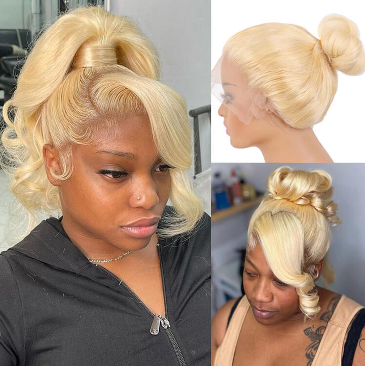 360 Transparent HD Lace Frontal 613 Wigs Brazilian Body Wave Human Virgin Hair Wigs Bling hair