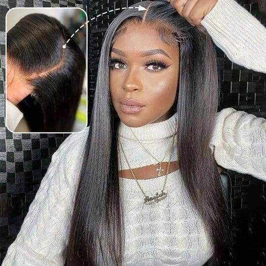Straight Wear&Go Pre Cut Lace Closure Wig with Pre Plucked Hairline HD Lace Glueless Wigs