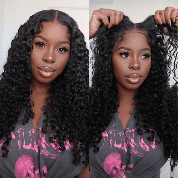 Wear Go Wig Pre Cut 6x4 Deep Wave Glueless Wig Pre Plucked Human Hair Wig