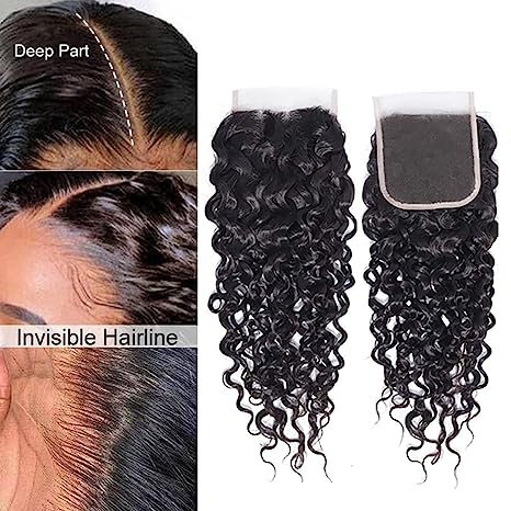 Water Wave HD 5x5 Lace Closure Wet and Wavy Virgin Remy Human Hair Lace Closure