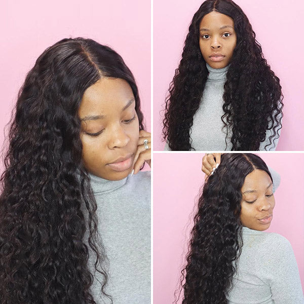 Blinghair 40Inch Deep Wave HD Lace Front Perruques