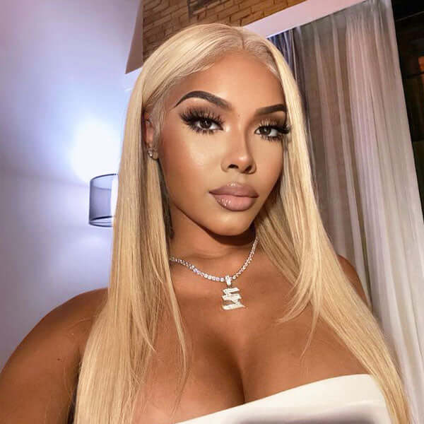 613 Blonde Ready To Wear Glueless 4*4 5*5 Transparent Lace Closure Straight Wig Pre-plucked