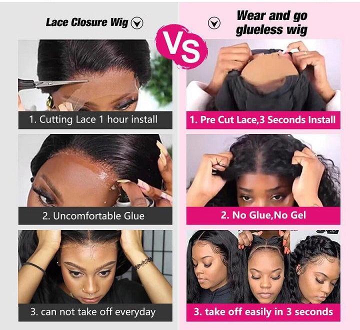 Wear & Go Body Wave Blonde Balayage on Brown Highlight Pre Cut 4x4 & 5x5 Transparent Lace Wigs