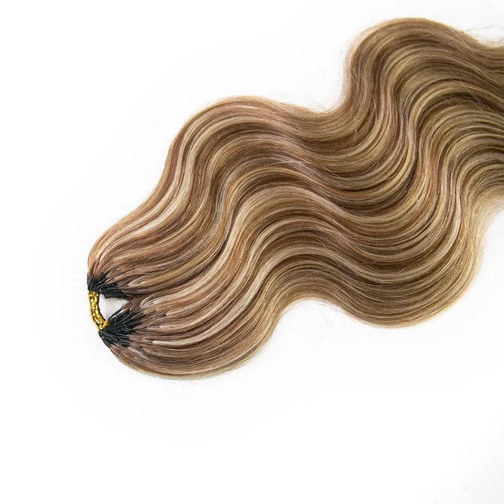 New Lightweight Blend #27/30/613 Mixed Color Body Wave Feather Crochet Human Hair Extensions In Bling Hair