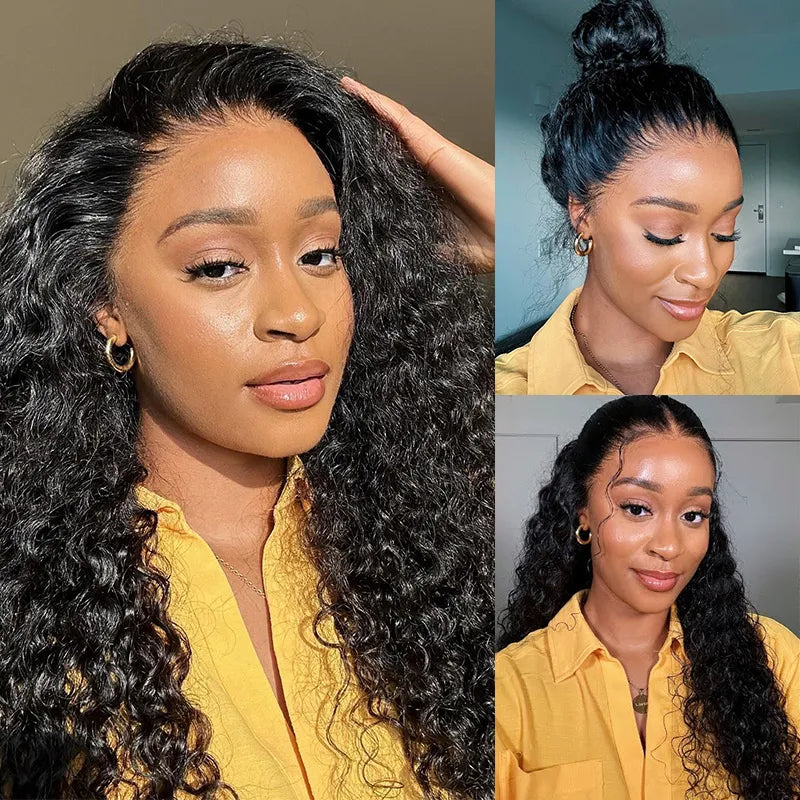 Water Wave Invisi Strap 360 Lace Frontal Wigs Upgraded Glueless Human Hair Wigs