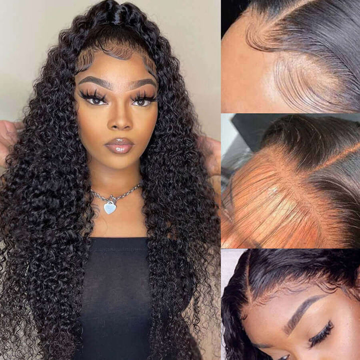 5x5 HD Lace Closure Long Jerry Curly Hair Wig 36 Inch Long Hair Curls 5 By 5 Closure Wig