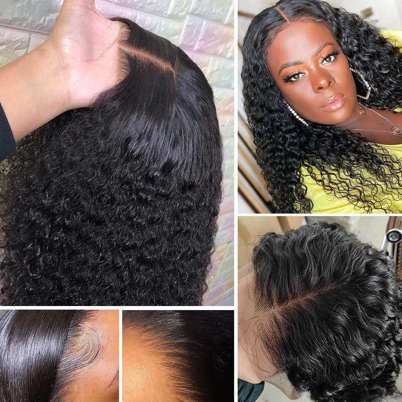 HD 5x5 Crystal Lace Closure Wig Brazlian Curly Human Hair Wigs