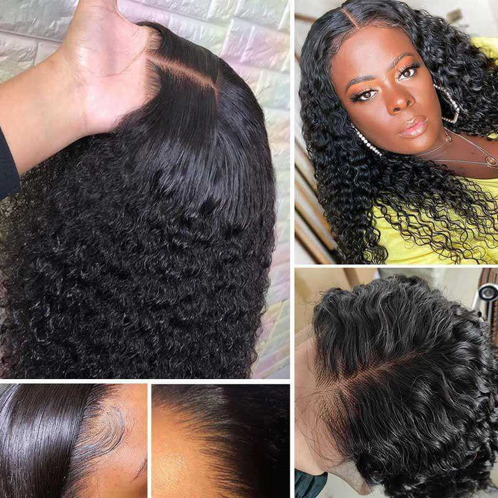 HD 5x5 Crystal Lace Closure Wig Brazlian Curly Human Hair Wigs