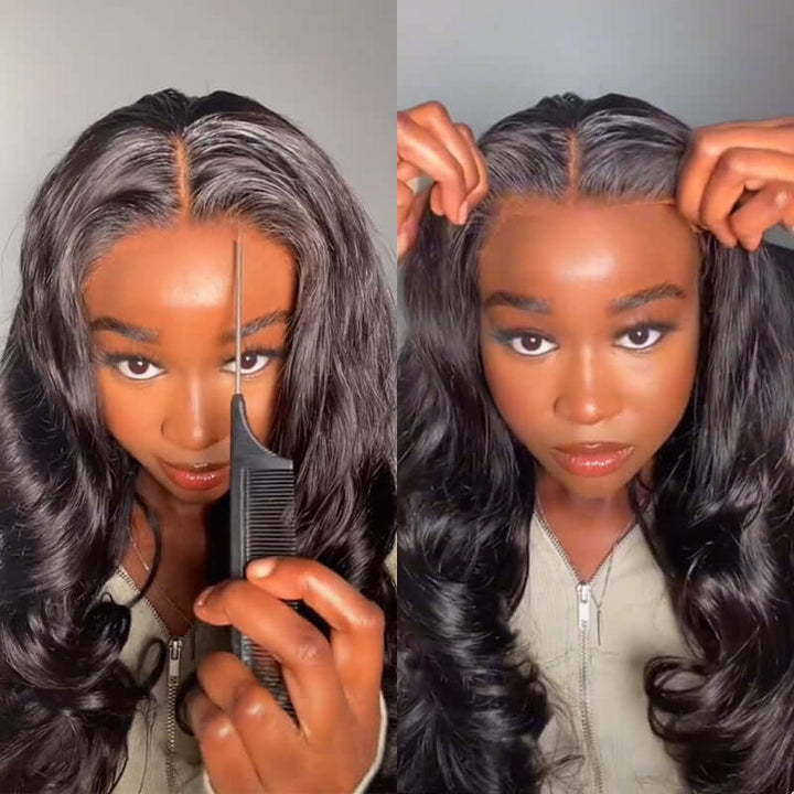 Ready To Go Body Wave Human Hair Wig Easy on Easy off with Pre Plucked Hairline Pre-Cut Lace Wig
