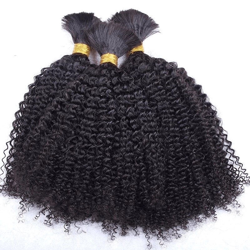 Bulk Human Hair For Braiding Afro Kinky Curly Boho Knotless styles