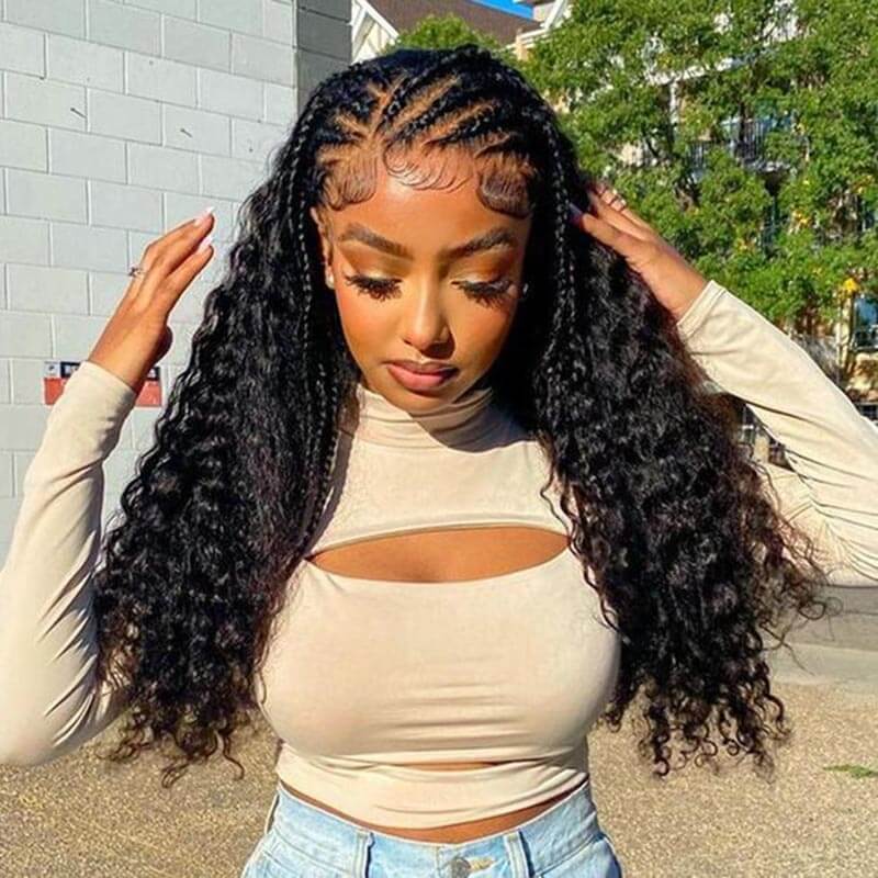 Deep Wave Bulk Hair Extensions for Braiding