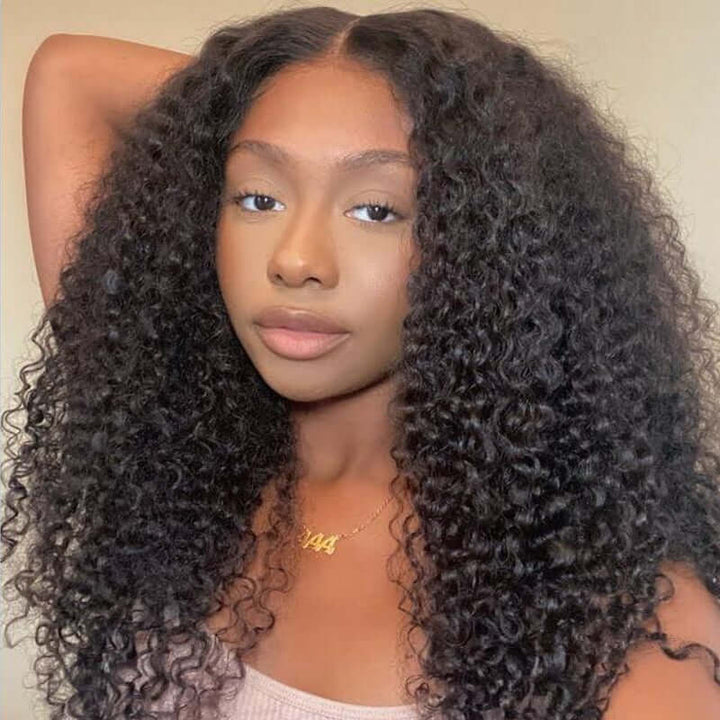 HD 5x5 Crystal Lace Closure Wig Brazlian Curly Human Hair Wigs