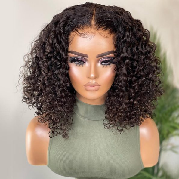 Short Pixie Bob Cut Human Hair Wigs Remy Jerry Curly Bob Wigs For Black Women Same Video Wigs