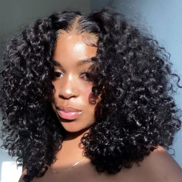 Short Pixie Bob Cut Human Hair Wigs Remy Jerry Curly Bob Wigs For Black Women Same Video Wigs