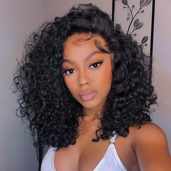 Short Pixie Bob Cut Human Hair Wigs Remy Jerry Curly Bob Wigs For Black Women Same Video Wigs