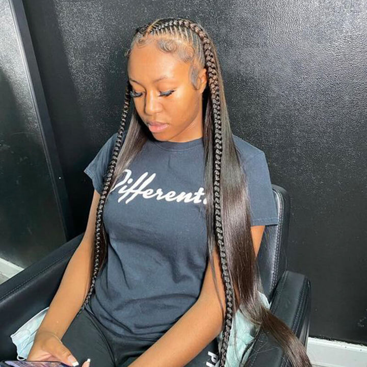 Silky Straight Bulk Hair Extensions for Braiding