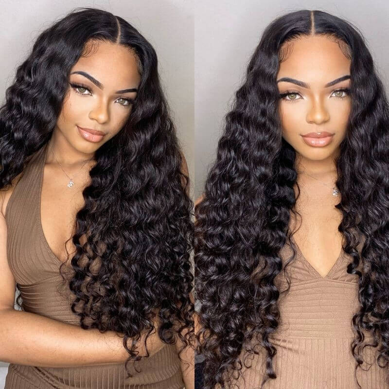 Wear Go Wig Pre Cut 6x4 Deep Wave Glueless Wig Pre Plucked Human Hair Wig