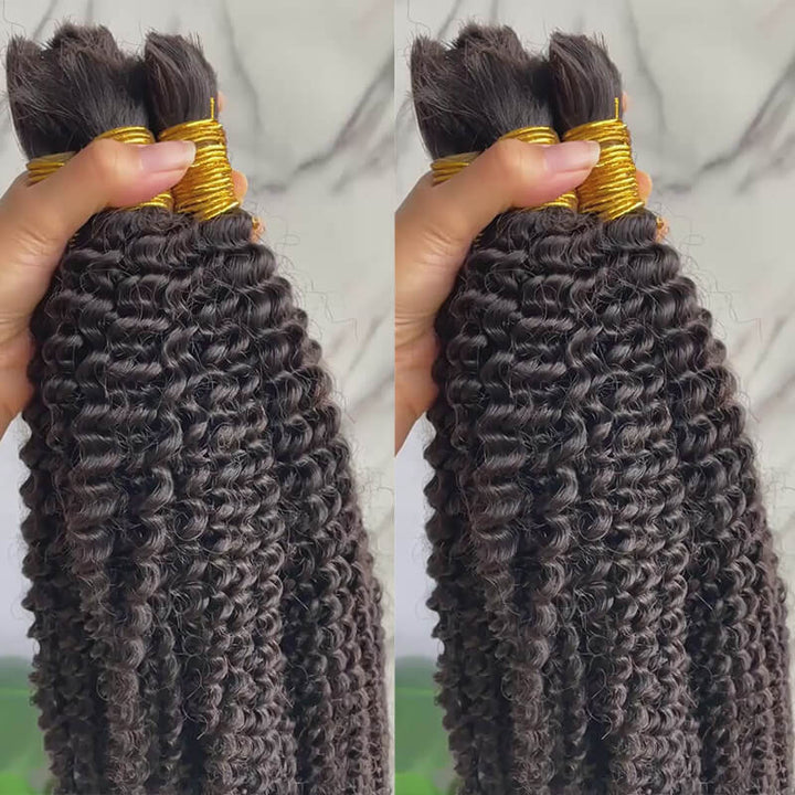 Bulk Human Hair For Braiding Afro Kinky Curly Boho Knotless styles