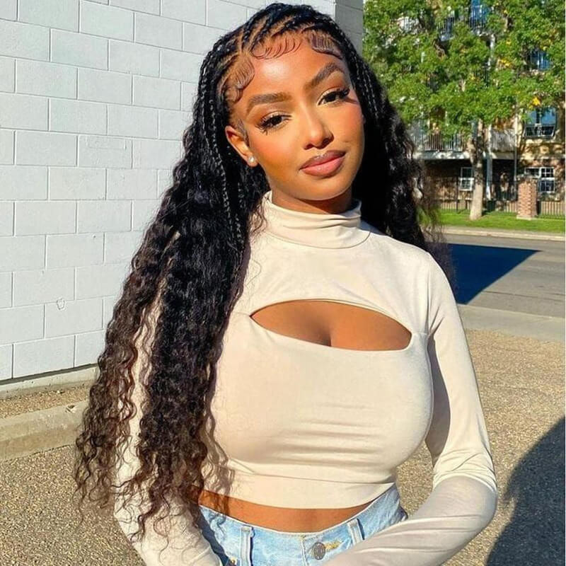 Deep Wave Bulk Hair Extensions for Braiding