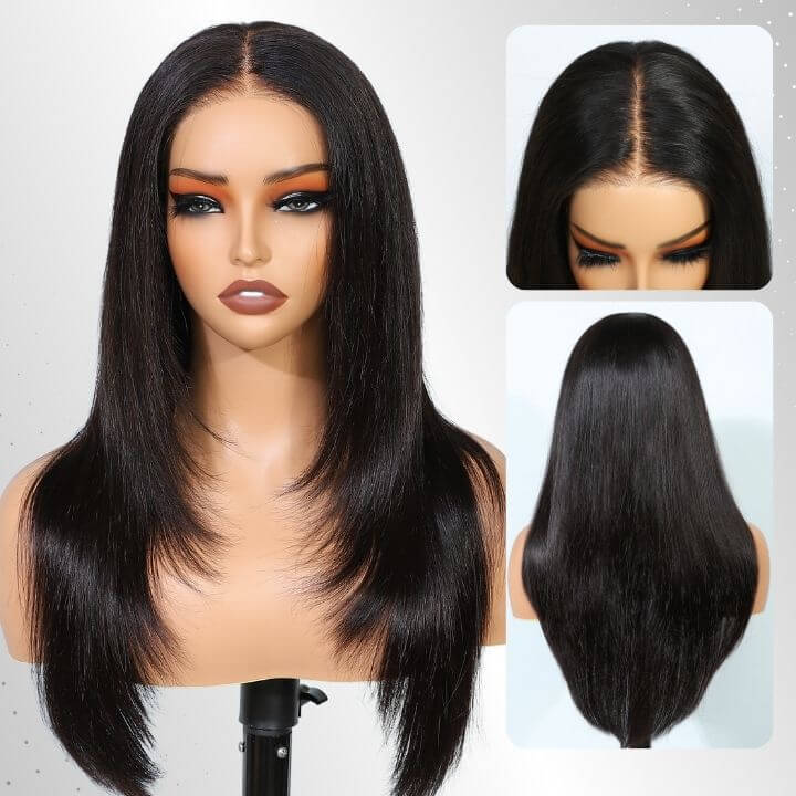 Crystal Lace Layer Cut 13X4 Lace Front Pelucas de cabello humano