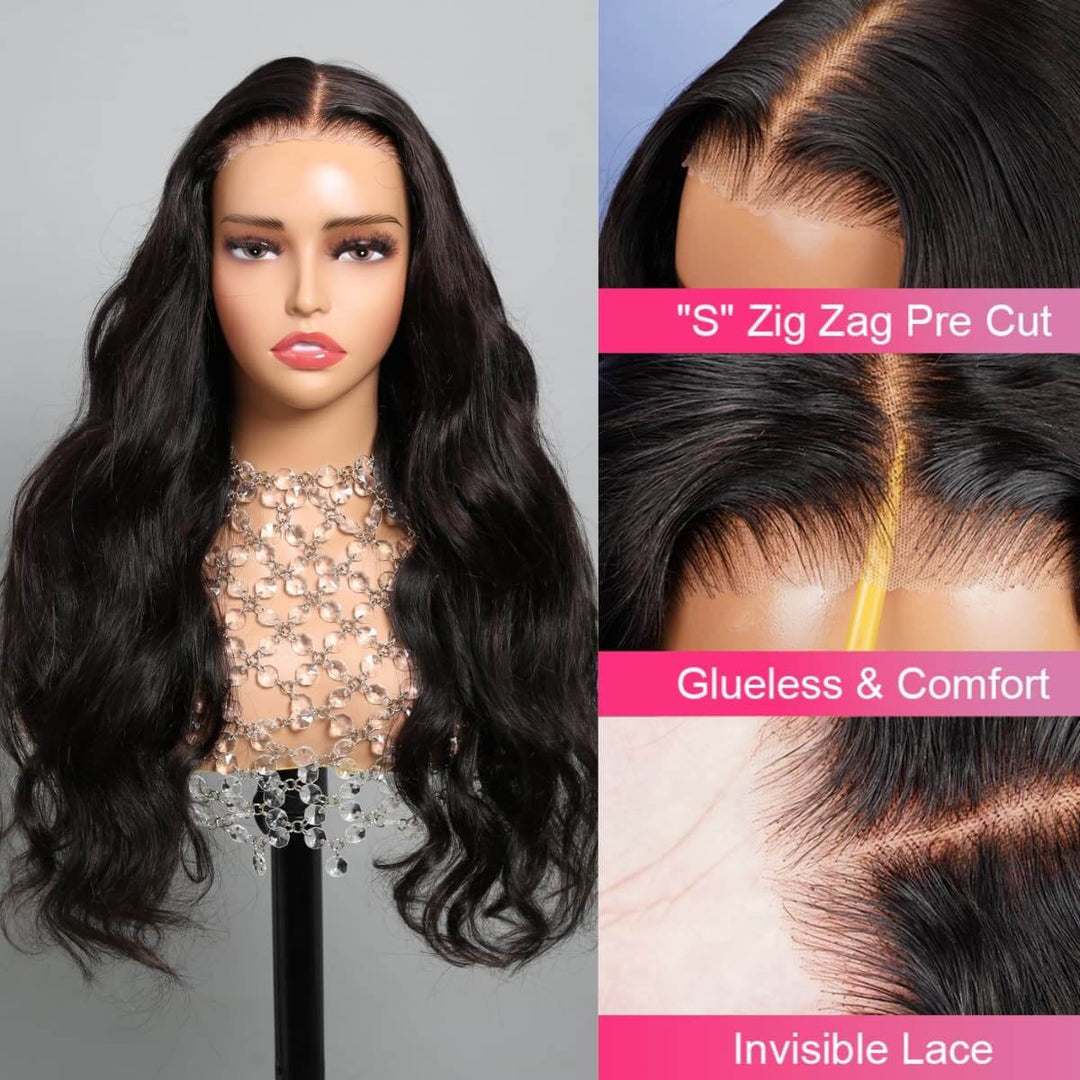 Ready to Wear Straight Out of the Box Glueless Lace Closure Wig with Pre Cut Lace