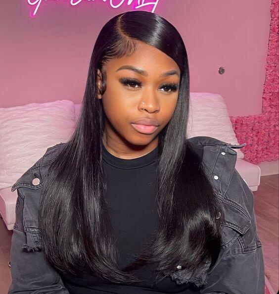 250% Density Silk Straight Super Double Drawn Hair Wig 13x4 Lace Frontal Human Hair Wigs
