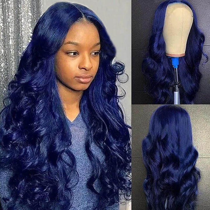 Flawless Blue BlingHair Body Wave Human Hair Wigs Pre Plucked With Baby Hair