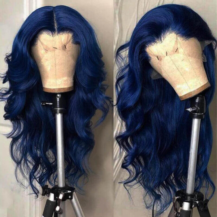 Flawless Blue BlingHair Body Wave Human Hair Wigs Pre Plucked With Baby Hair