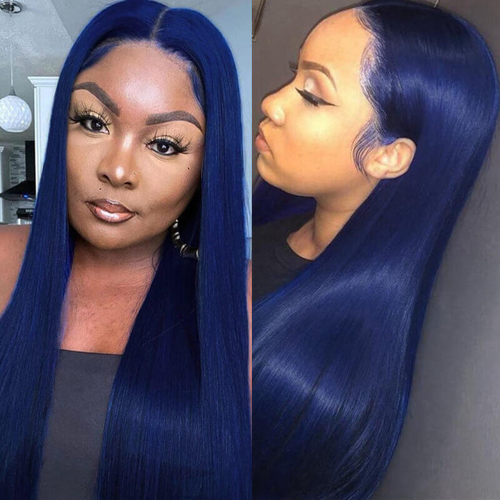 Flawless Blue BlingHair Body Wave Human Hair Wigs Pre Plucked With Baby Hair
