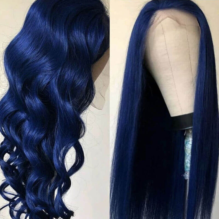 Flawless Blue BlingHair Body Wave Human Hair Wigs Pre Plucked With Baby Hair