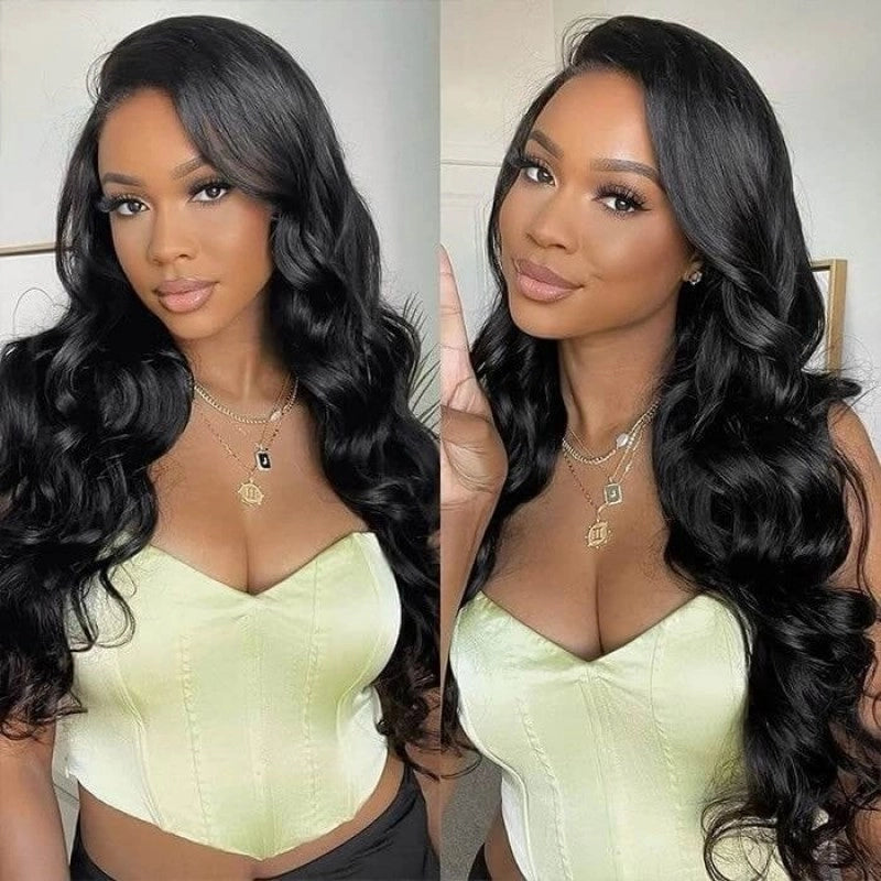26-40 Inch Long Body Wave HD Lace Front Human Hair Wigs Bling Hair
