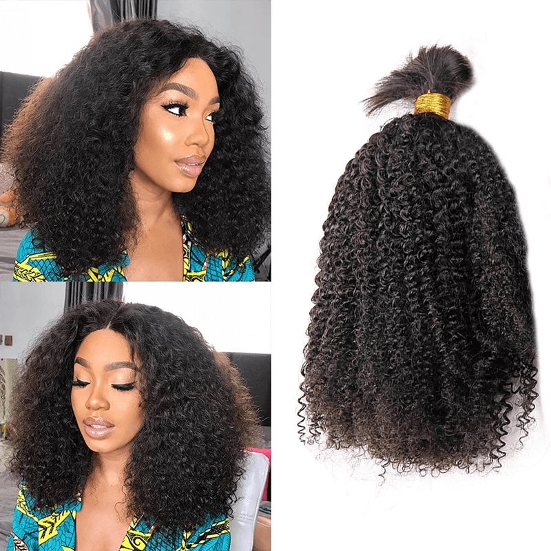Bulk Human Hair For Braiding Afro Kinky Curly Boho Knotless styles